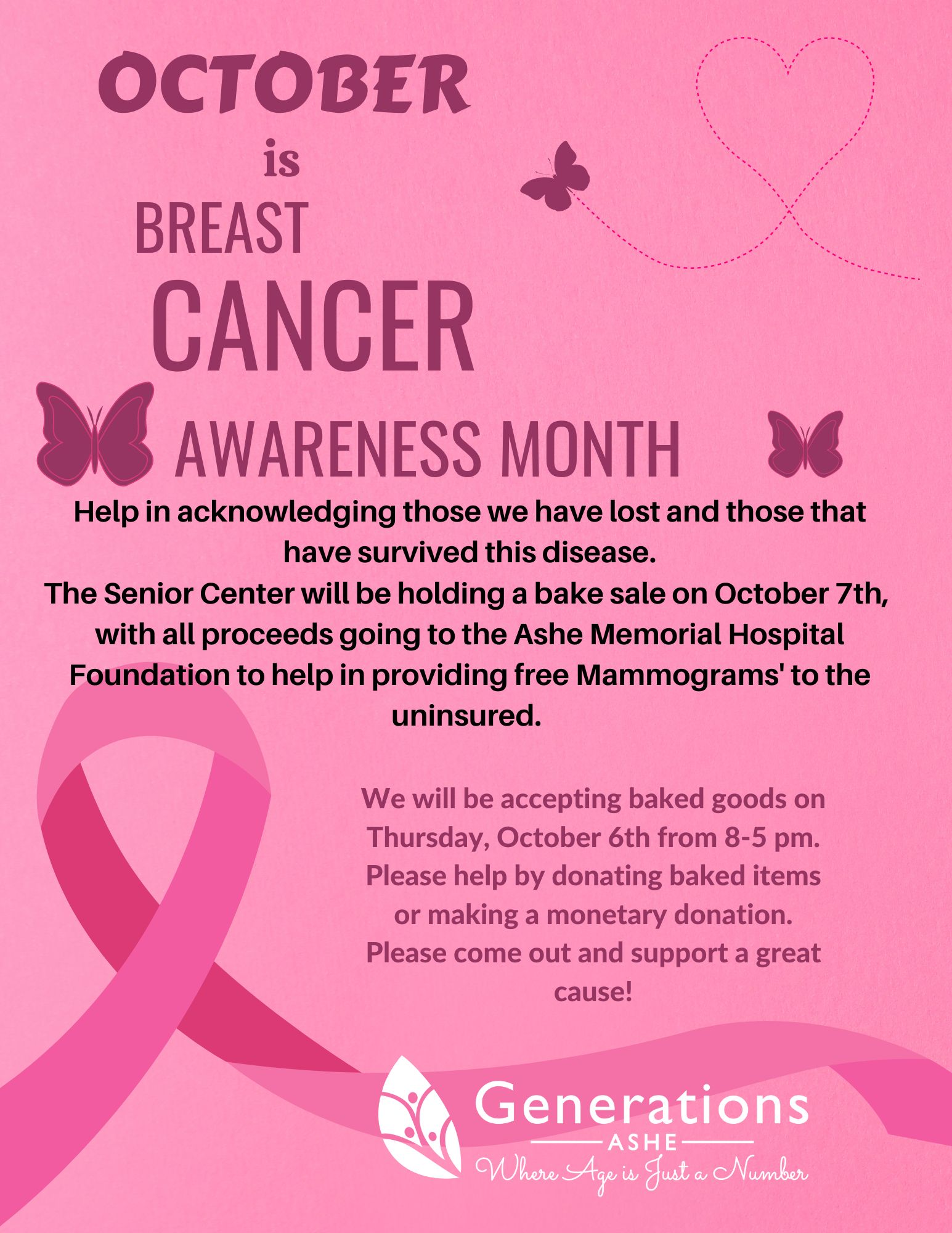 October is Breast Cancer Awareness Month! – Generations Ashe